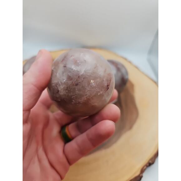 Fire Quartz Crystal Sphere 55-60mm W/stand 1 Each - Picture 4 of 13